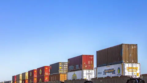 View of Shipment storage boxes in rural area