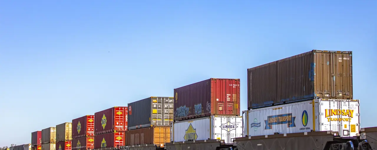 View of Shipment storage boxes in rural area