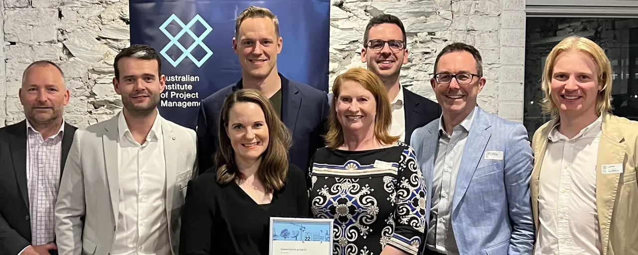 Australia team together holding their awards 