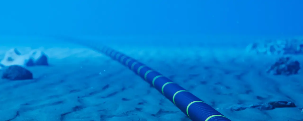 Ocean floor shot of the Celtic Interconnector, Ireland.