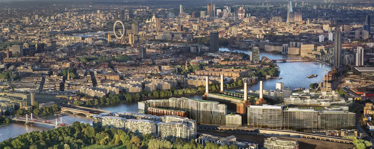 Aerial view of London