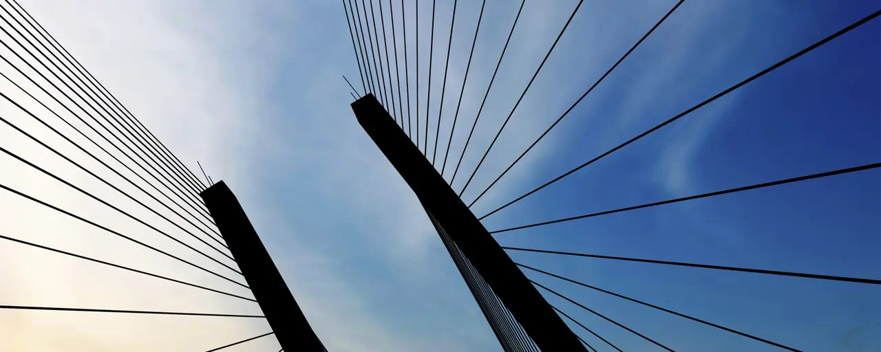 Aerial view of bridge