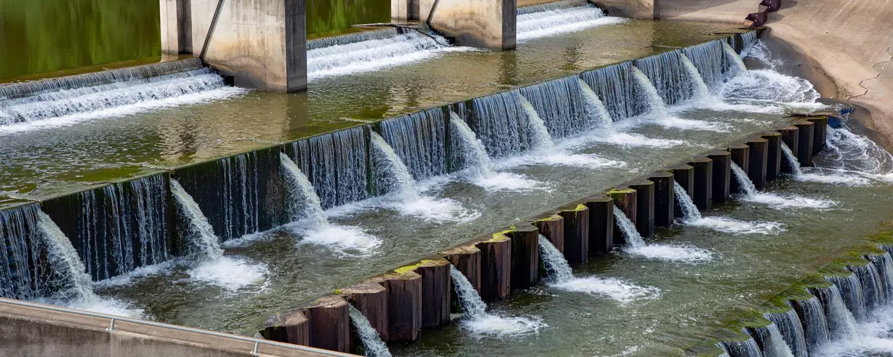 Weir of running water in Australia