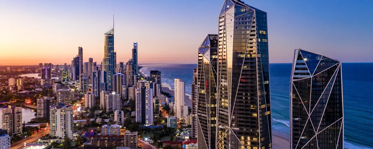 Gold Coast cityscape aerial view